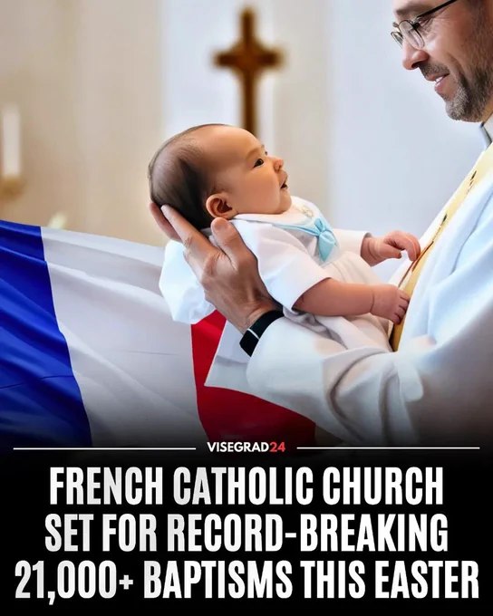 法国天主教会正准备迎接复活节守夜弥撒期间创纪录的21,386人受洗，较上年增加20%