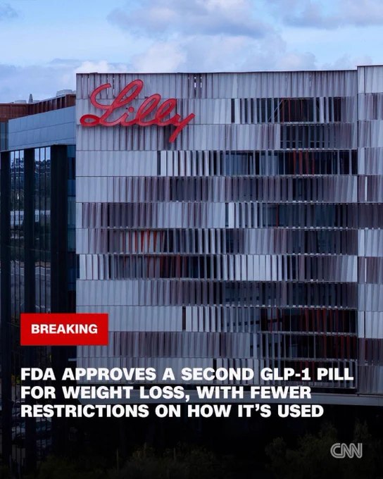 美国食品药品监督管理局（FDA）批准了第二款GLP-1口服减重药物，为快速扩展的肥胖症治疗药物库再添新选择