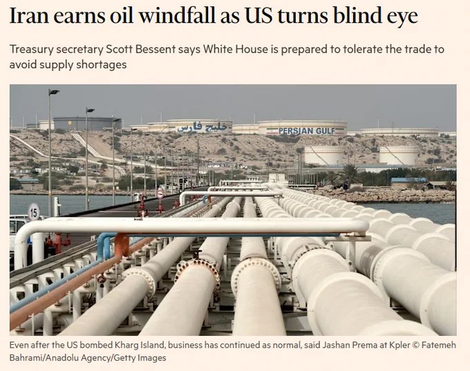 据《金融时报》报道，随着霍尔木兹海峡局势持续动荡、油价突破每桶100美元，伊朗每日石油出口收入约达1.4亿美元