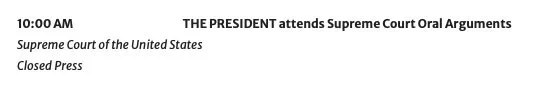 川普将出席周三最高法院就出生公民权问题举行的口头辩论听证，成为首位亲赴最高法院旁听口头辩论的在任美国总统