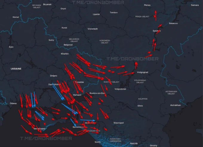 乌克兰对俄罗斯发动大规模无人机集群攻击