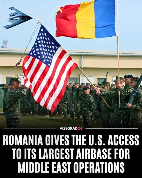 罗马尼亚已批准美国的临时使用申请，允许其进驻欧洲最大北约军事基地之一——米哈伊尔·科格尔尼恰努空军基地，以支持针对伊朗伊斯兰政权的中东军事行动，相关部署包括为飞机加油、派驻战斗机，以及向该基地增派最多500名军事人员