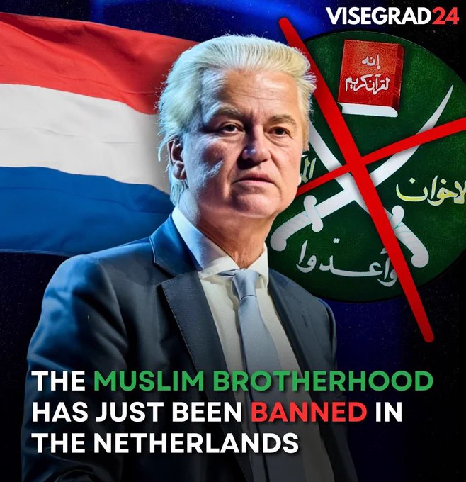 荷兰众议院通过了由自由党（PVV）议员迈克尔·邦和海尔特·威尔德斯提出的动议，决定禁止穆斯林兄弟会在荷兰活动