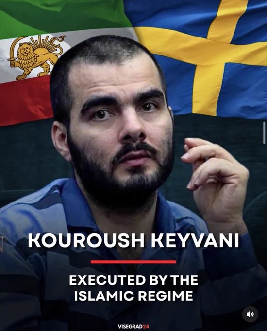 突发：伊朗伊斯兰政权今日处决了一名瑞典籍反政府异见人士