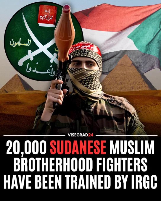 美国国务院刚刚将苏丹穆斯林兄弟会列为"境外恐怖组织"，并披露伊朗伊斯兰革命卫队（IRGC）已训练了2万名苏丹穆斯林兄弟会武装人员