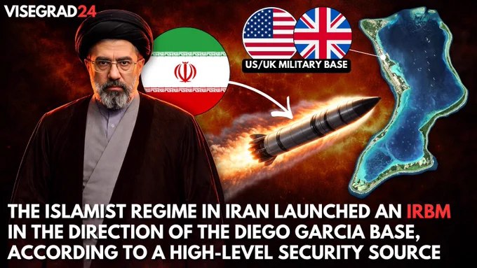 据中东一名高级安全消息人士证实，波斯湾周边雷达系统探测到一枚射程超过4000公里的弹道导弹发射，目标疑为位于查戈斯群岛的美英联合军事基地迪戈加西亚，这是伊朗伊斯兰政权首次将该基地列为打击目标