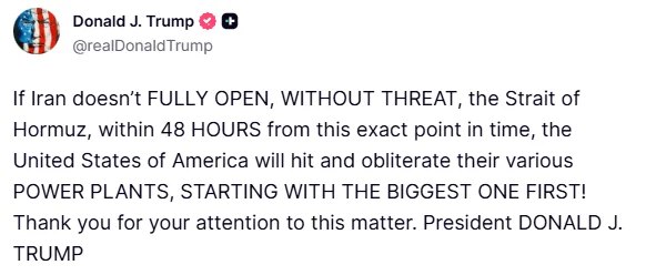 伊朗哈塔姆·安比亚中央司令部发言人警告：若伊朗的燃料与能源基础设施遭敌方攻击，美国及其盟友在该地区的所有能源基础设施、信息技术系统及海水淡化设施，均将成为打击目标
