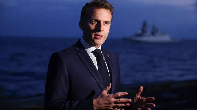 马克龙表示，法国永远不会参与封锁或解除封锁霍尔木兹海峡的行动