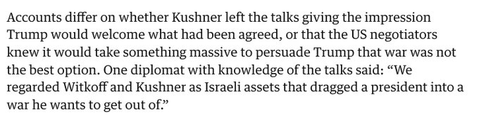 据《卫报》报道，英国国家安全顾问乔纳森·鲍威尔曾出席美伊谈判，并认为双方达成协议"出人意料"，有望避免战争