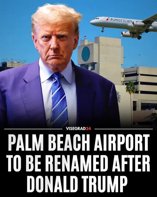 佛罗里达州州长罗恩·德桑蒂斯正式签署众议院第919号法案，将棕榈滩国际机场更名为"唐纳德·J·川普总统国际机场"，更名将于2026年7月1日起生效
