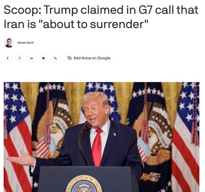 七国集团领导人敦促川普尽快结束战争并确保霍尔木兹海峡安全