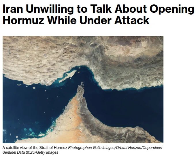 伊朗官员拒绝讨论重开霍尔木兹海峡，称当前首要任务是应对美国和以色列的持续军事打击