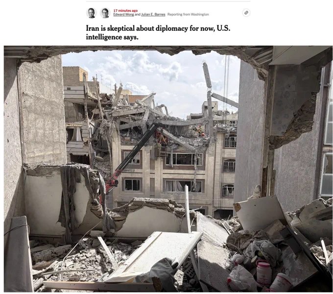 据《纽约时报》报道，美国情报评估认为，伊朗目前尚未准备好进行实质性谈判，伊方认为自己占据主动，并对川普的外交路线持不信任态度