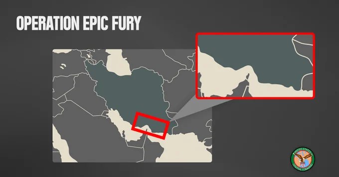 突发：美国中央司令部宣布，数小时前，美军成功对伊朗沿海靠近霍尔木兹海峡的加固导弹阵地实施打击，使用了多枚5000磅深层钻地炸弹